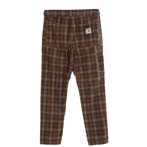 Carhartt WIP Flint Pant Wiley Check/Hamilton Brown Rinsed I029443_16U_02 Degli Uberti
